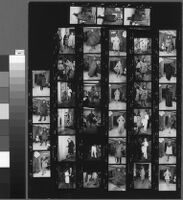 Contact sheets of Cashin's fashion show at Sills and Co. showroom.