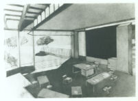 Le Moore School, photograph of rendering interior classroom
