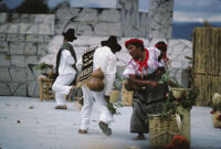 Santa Catarina Estetla, dancers holding leaves, 1985