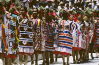 Tuxtepec, women holding pineapples, 1985