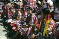 Flor de Pina, women dancers sitting with pineapples, 1982