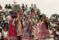 Flor de Pina, women dancers holding pineapples, 1982