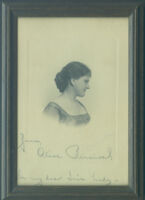 Olive Percival, portrait [framed] signed to Iris Lady