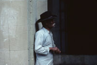 Oaxaca, old man in cowboy hat, 1982 or 1985
