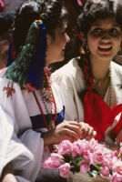 Guelaguetza[?], women dancers group 4, close-up, 1982 or 1985, [view 1]