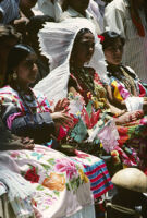 Guelaguetza[?], women dancers group 2, close-up, 1982 or 1985, [view 1]
