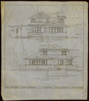W. J. Weber House, Elevations, side and front
