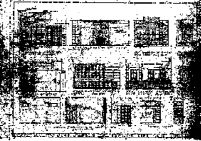 John Sowden House, Elevations room by room [b&w scan of blue line drawing]