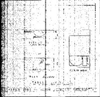 John Sowden House, Table Living room  [Black line reproduction of blueprint]