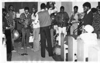 Horace Tapscott and the Pan Afrikan Peoples Arkestra (P.A.P.A.) at Immanuel United Church of Christ (I.U.C.C.), 85th and Holmes, L.A. [descriptive]
