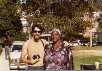 Mark Weber and Linda Hill at UCLA, 1981 [descriptive]