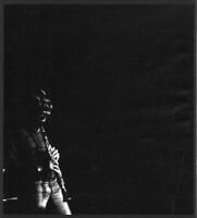 John Carter playing clarinet at the Century City Playhouse, 1977 [descriptive]