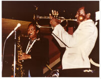 Harold Land and Blue Mitchell performing, 1977 [descriptive]