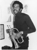 George Sams with his cornet, 1978 [descriptive]