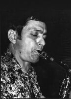 Art Pepper playing saxophone, 1977 [descriptive]