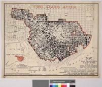 Map of part of San Francisco, California, April 18, 1908 : showing buildings constructed and buildings under construction during two years after fire of April 18, 1906