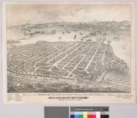 Bird's eye view of Coronado Beach, San Diego Bay and city of San Diego, Cal. in distance