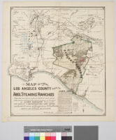 Map of a portion of Los Angeles County showing the Abel Stearns' ranches : La Habra, Los Coyotes, San Juan Cajon, Las Bolsas, La Bolsa Chica