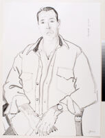 Paul Monette, Don Bachardy portrait, watercolor, June 15, 1990