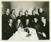 Raymond Chandler and other writers from Black Mask, 1939 [handwritten names-ids]