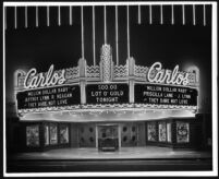 Carlos Theatre, San Carlos, street elevation, night