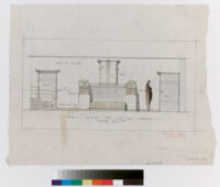 Max Factor Building, interior elevation of east wall of waiting lobby