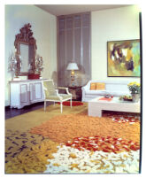 living room with sculpted rug