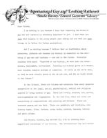 Letter from June Mazer at the International Gay and Lesbian Archives