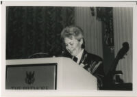 Founding Celebration II: Woman at podium