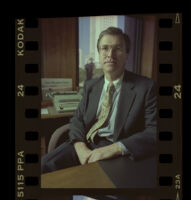 David Laventhol soon after his appointment as publisher of the Los Angeles Times, Los Angeles, 1989