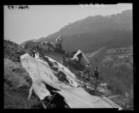 Wreckage of Standard Airlines C-46 crash, 1949.