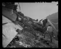 Passenger cabin of crashed Standard Airlines C-46, 1949.