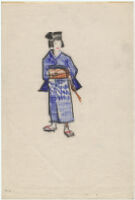 Asian Woman in Traditional Clothing Facing Forward