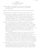 Steering Committee Meeting Minutes - December 1, 1977