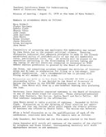 Board of Directors Meeting Minutes - August 21, 1978