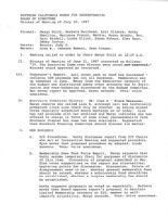 Board of Directors Meeting Minutes - July 26, 1987