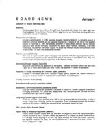 Board of Directors Meeting Minutes - January 21, 1990