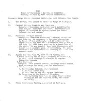 Executive Committee Meeting Minutes - June 5, 1989