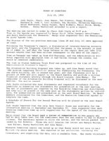 Board of Directors Meeting Minutes - July 26, 1984