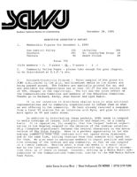 Executive Director's Report - December 29, 1985