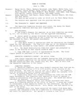 Board of Directors Meeting Minutes - June 1, 1986