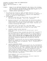 Board of Directors Special Meeting Minutes - December 4, 1988