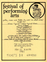 Festival of Performing Arts Benefit - Flyer