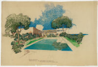 Adolph Brown House, Malibu, California, Pool, 1950