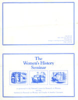 The Women's History Seminar - Program - Barnard and Columbia