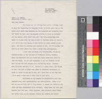 Letter, 1927 October 26, Cambridge, Mass. to Dean C. H. Rieber, University of California, Los Angeles