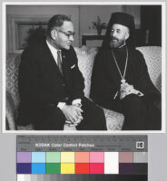 Ralph J. Bunche confers with President Makarios