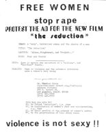 Flyer Protesting "Seduction"