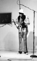 Julius Hemphill playing saxophone, 1977 [descriptive]