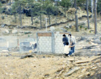 Construction site at village